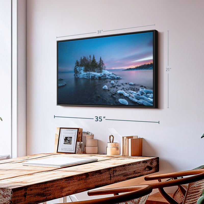 «Dramatic Sunset At Lake Superior», reproduction sur toile, H 21 po x l 31 po