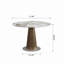 Table de bistro ronde moderne en bois massif pour 2 à 4 personnes | Pied central hexagonal stable et plateau en pierre frittée aspect marbre, idéal comme table de cuisine ou de salon-1761502845-1761502834
