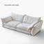 Coussin de canapé modulaire en velours blanc-1753275953