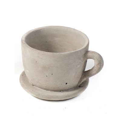 Concrete Tea Cup Planter
