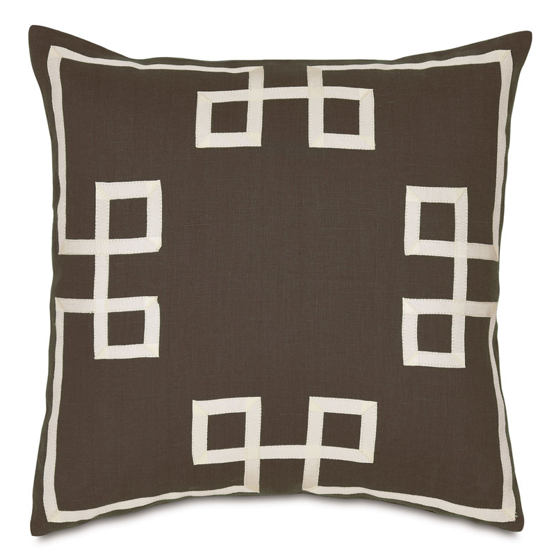 Housse et insert de coussin décoratif en lin Resort, Argile
