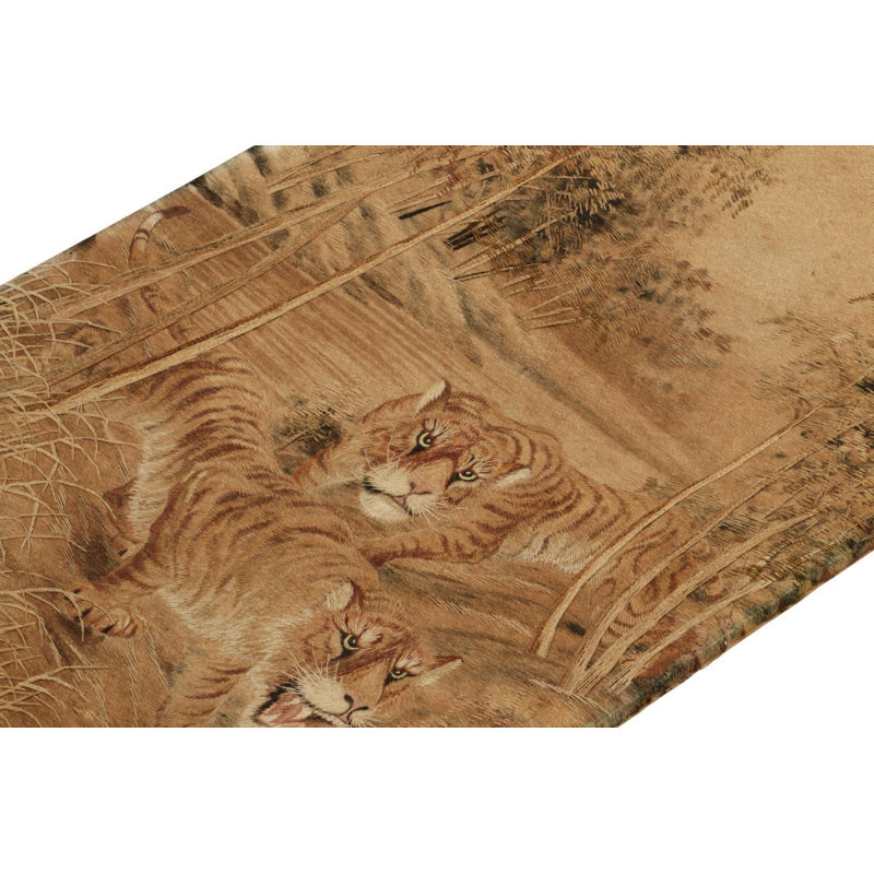 Silk Animal Print Area Rug