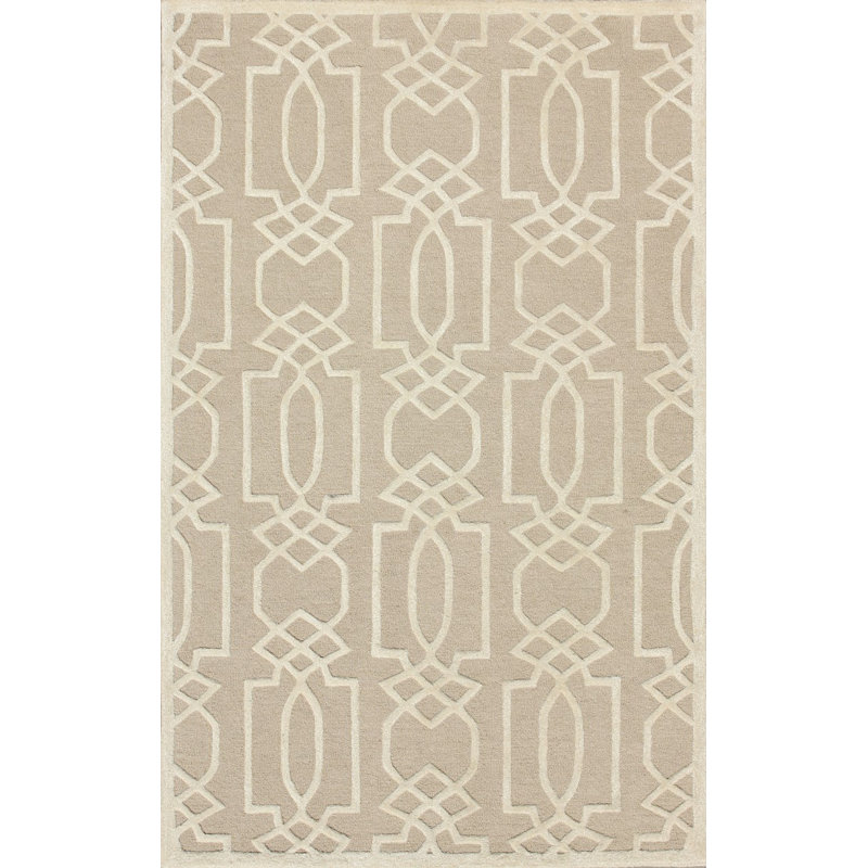 Bella Hand Tufted Wool Geometric Rug, Square 5'