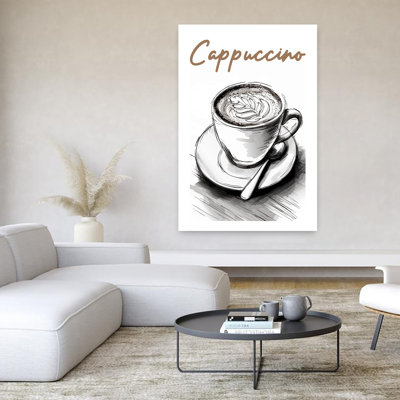 Cappuccino Latte Art, art mural contemporain