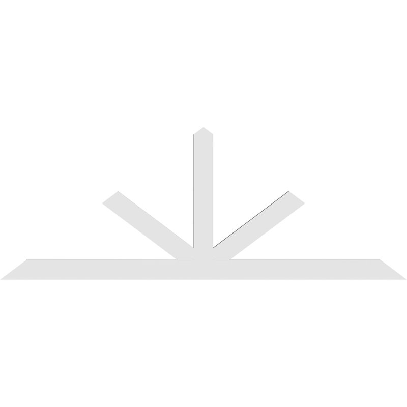 Support à pignon Saratoga, H 31,5 po x l 84 po (pas: 9/12), P 2 po x F 4 po, PVC
