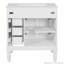 Ensemble d'armoire de rangement pour salle de bain 30 po, lavabo en céramique, 2 portes, 3 tiroirs, tablette ajustable en forme de U-116858932