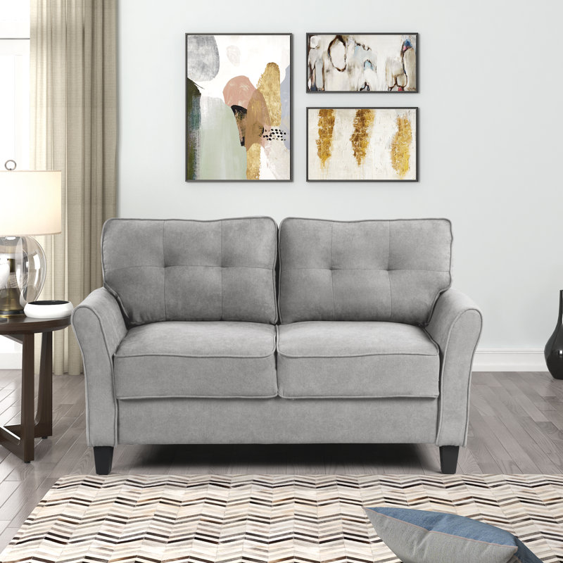 57.25'' Upholstered Loveseat, Light Gray