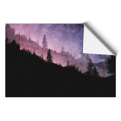 Purple Forest Painting - Frameless Print