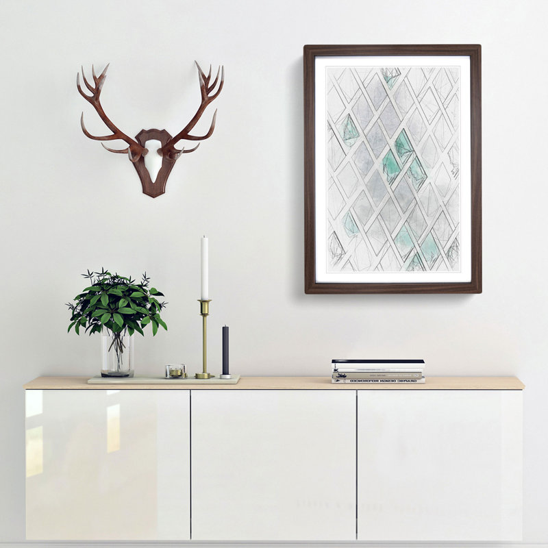 Sketching the Architecture Vol.67 - Picture Frame Drawing Print, 65cm H x 48cm W x 2cm D, Walnut Framed