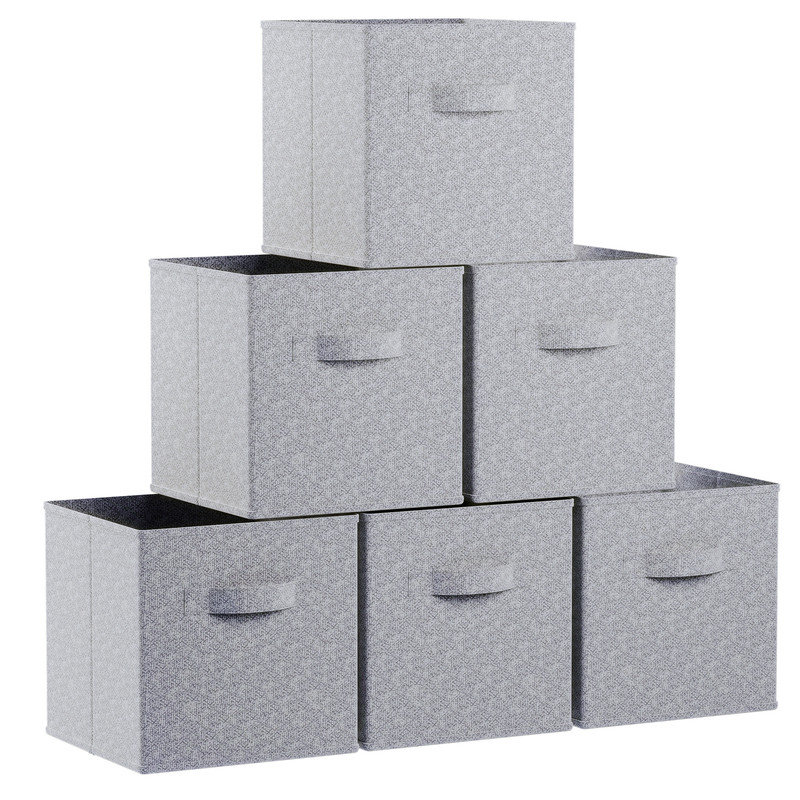 Rebrilliant Decorative Bin, 11" H x 11" W x 11" D, Ash Gray