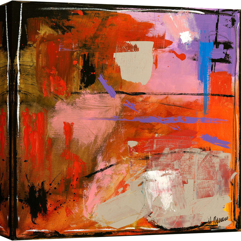 Abstract Red Roses by H. Romero - Wrapped Canvas Print, 50cm H x 50cm W