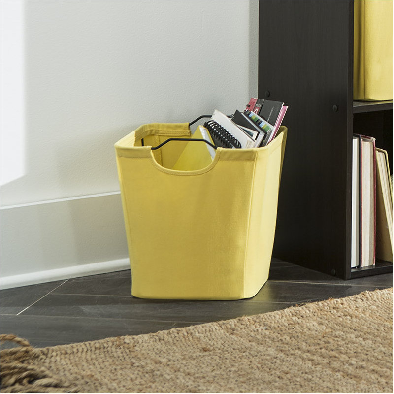 Cubeicals Wire Frame Handle Storage Bin, Yellow