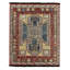 Classic Tribal Rug In Blue, Red, Beige-Brown Geometric Pattern-1200664504