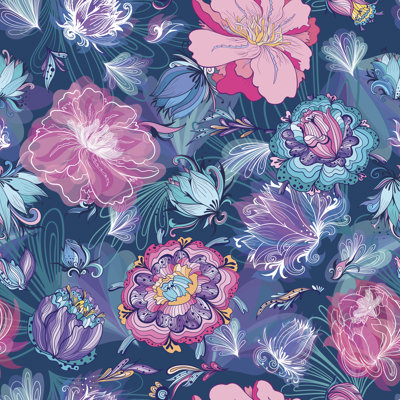 Impression de motif floral sur toile par Wonsocket par Kisika