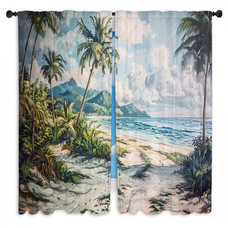 Paire de rideaux obscurcissant en polyester Oja, L 20 po x L 52 po