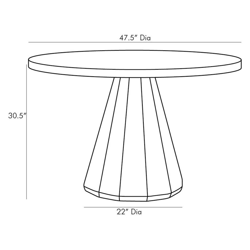 Seren Round Stone Dining Table
