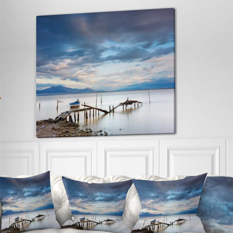 «Magic Sunrise and Wooden Pier», photographie, H 30 po x l 40 po x P 1,5 po, Toile tendue