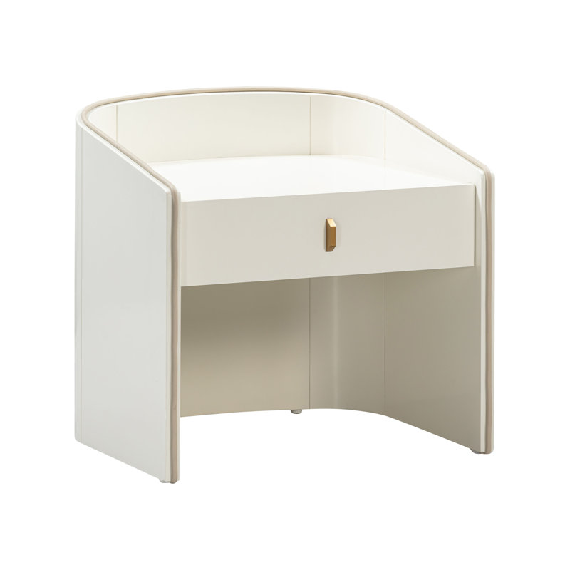 55.6cm W Acacia,MDF Bedside Table