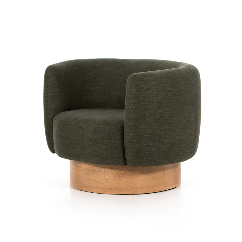 Calista Swivel Tufted Barrel Chair