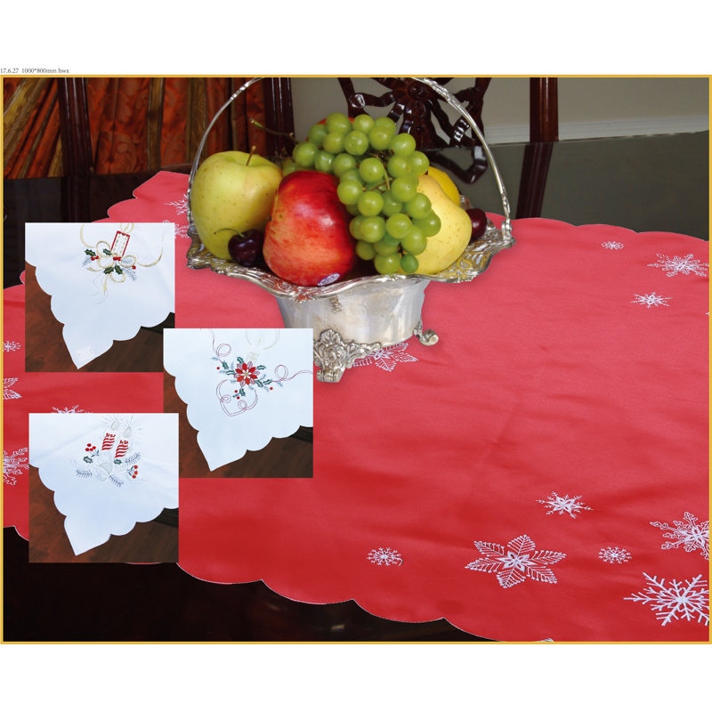 Purnell Geometric Square Christmas Tablecloth