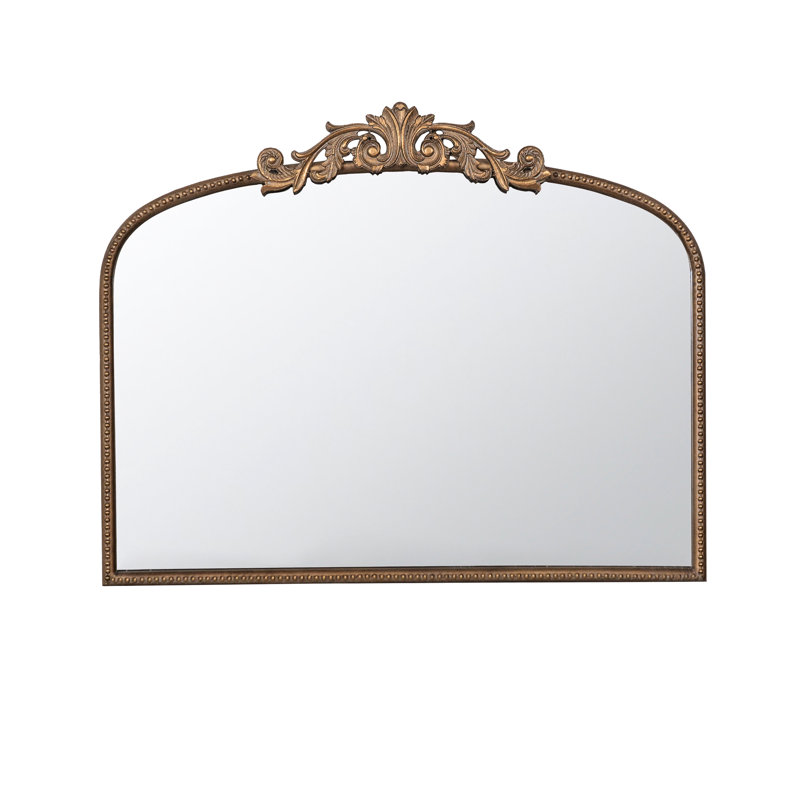 Magnifique miroir arqué doré de 40 po x 31 po pour le salon et la salle de bain