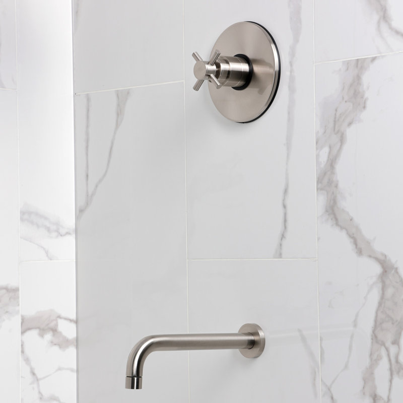Kingston Brass Concord Single-Handle Pressure Balanced Tub Faucet, Brushed Nickel