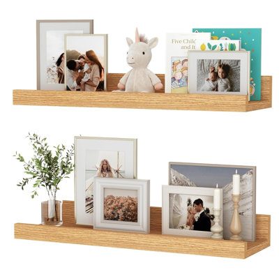 2 Piece Wood Floating Shelf