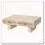 Table basse à bord arrondi avec tiroir en bois massif à motif floral