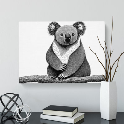 Sitting Koala Bear - Wrapped Canvas