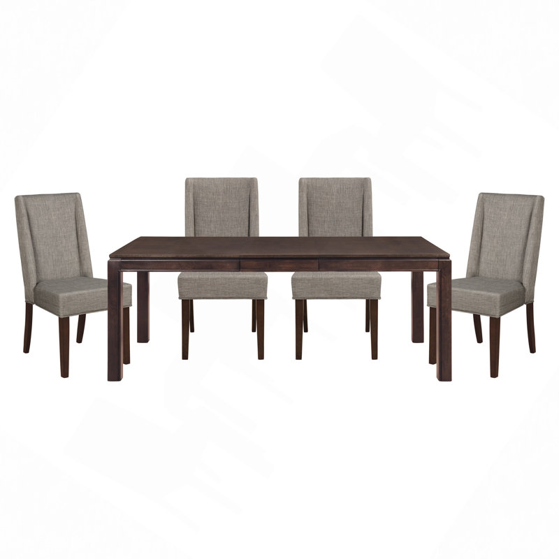 Table de salle à manger de conception contemporaine 1pc avec rallonge séparée