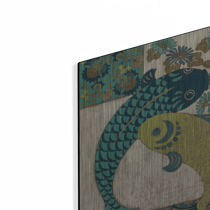  «Koi Ornament 1» par Chariklia Zarris, art mural en métal, 12 po x 16 po, H 16 po x l 12 po