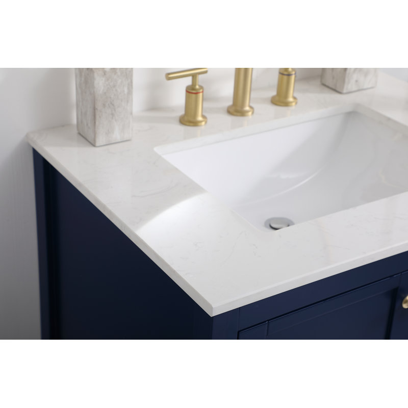 Ensemble de meuble-lavabo simple 30 po Krish, Bleu