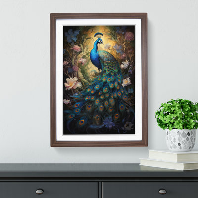 Peacock Baroque Framed Print