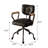 Vintage Black Swivel Office Chair With Nailhead Trim