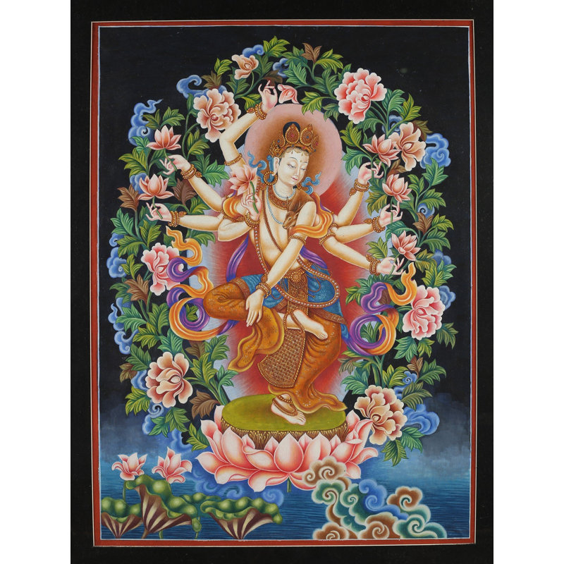 Newari Padma Nrityanath Lokeshvara (Thangka sans brocart)