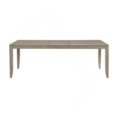 Modern Contemporary 86-Inch Dining Table Gray Finish 1Pc Separate Extension Leaf Wooden Furniture