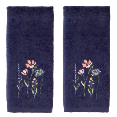 WILDFLOWER FIELD EMB HAND-NAVY