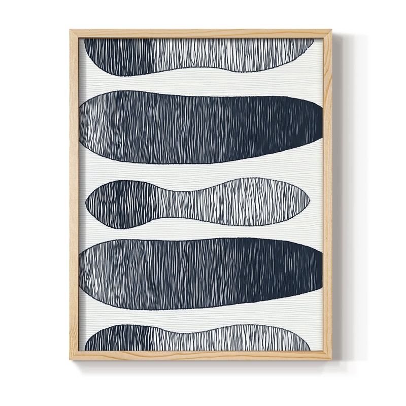 Reproduction encadrée ABSTRACT Series DCCIX - bois massif, H 15 po x l 12 po