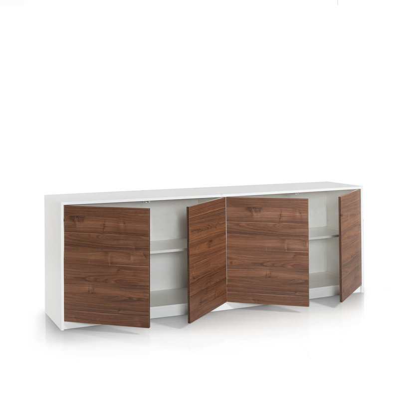 McCurtain 238cm Sideboard, White/Walnut