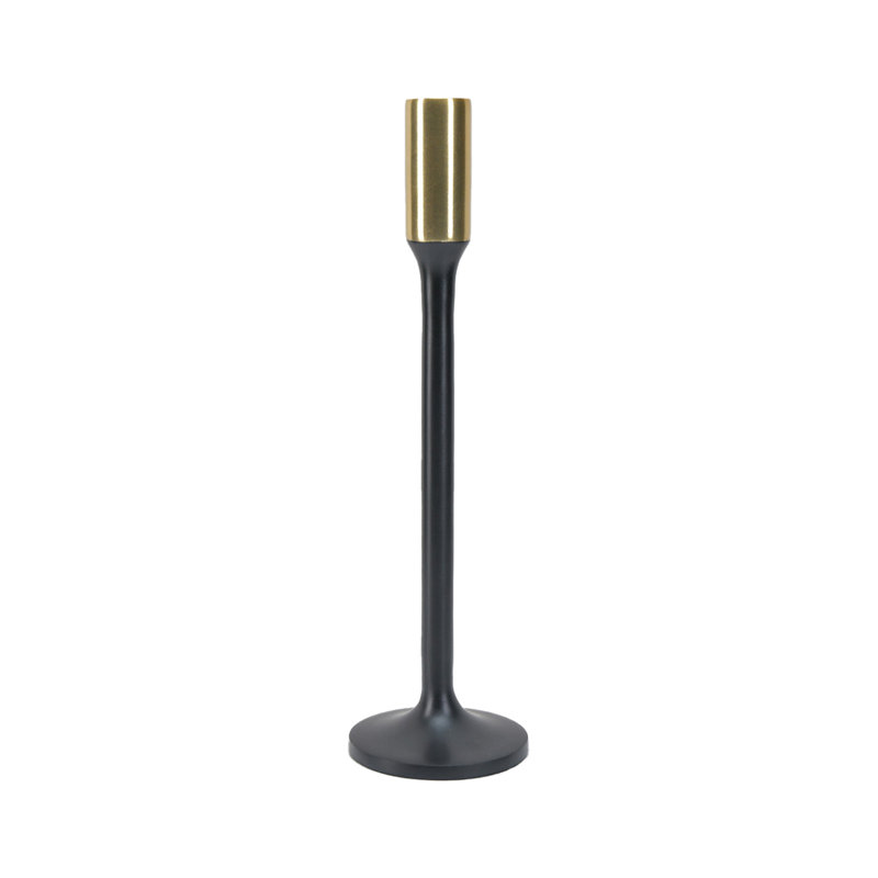 Bougeoir de table en acier inoxydable, H 13 po x l 3,5 po x P 3,5 po