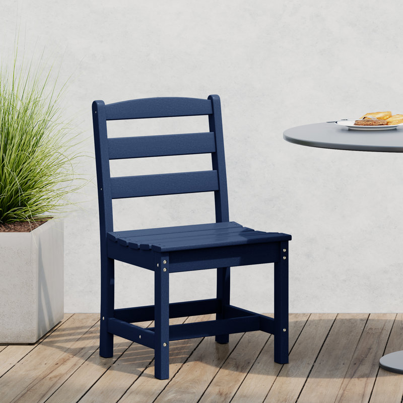 Patio Dining Side Chair, Navy Blue