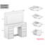 Bureau de coiffeuse Taniah avec miroir lumineux à DEL 9 tiroirs, l 47,2 po
