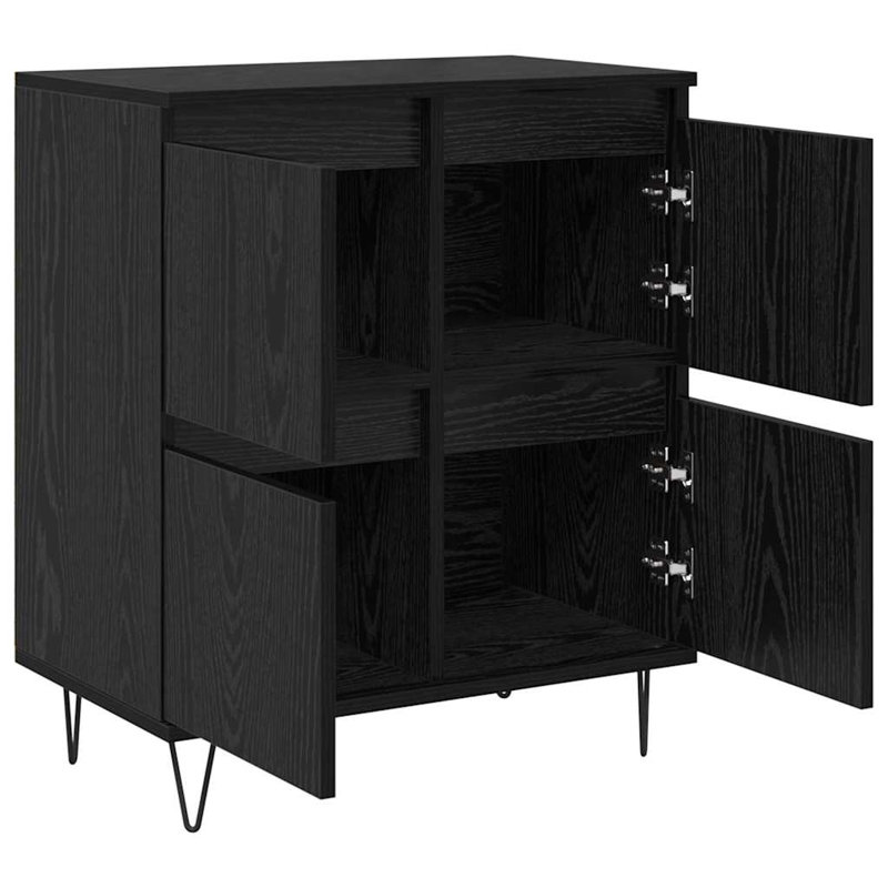 Sideboards 2 Pcs 120 X 35 X 70 Cm Engineered Wood, Black Oak