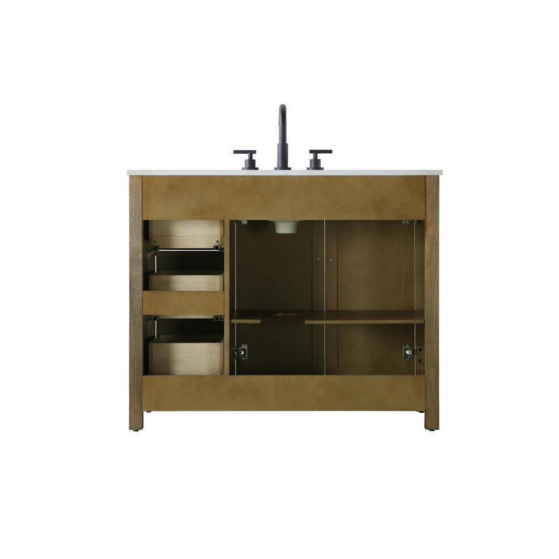 Meuble-lavabo simple 42 po, Chêne noisette