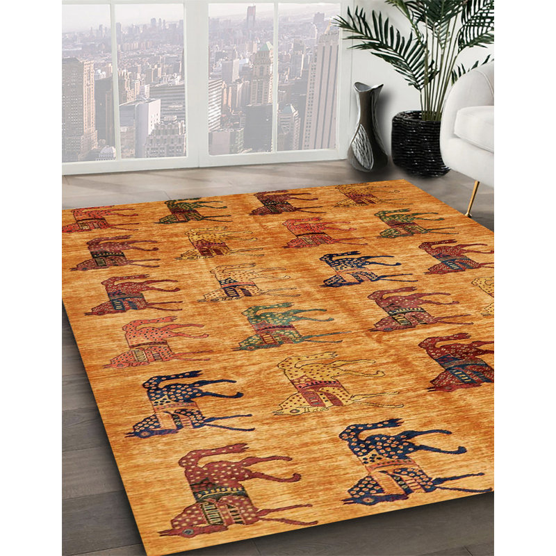 Tapis abstrait moderne 673, Carré 8 pi