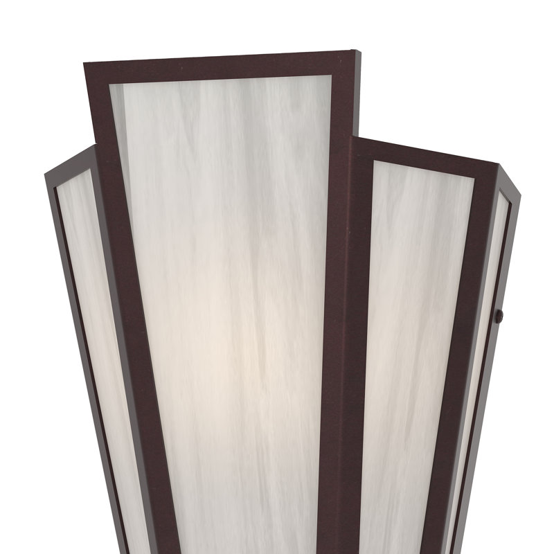 Brum 2 - Light Flush Mounted Sconce, Oil Rubbed Bronze, Amber, Glass
