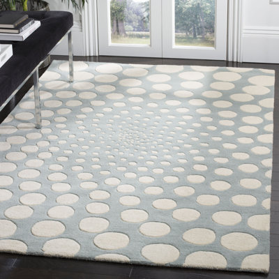 Candelo Soho Hand Tufted Wool And Viscose Polka Dots Rug