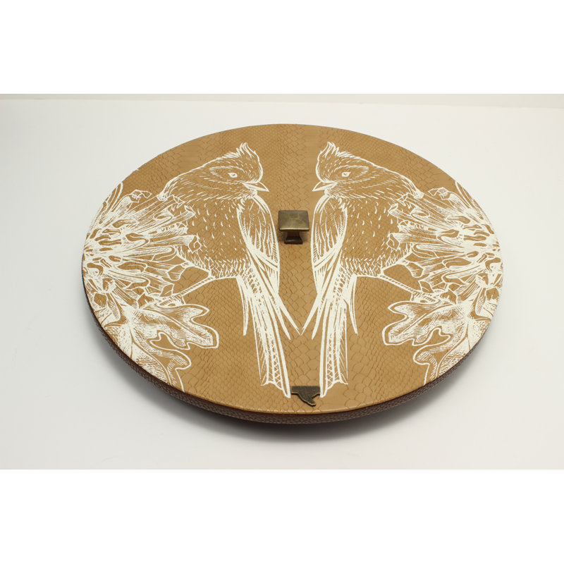 Brown Snakeskin Lazy Susan 