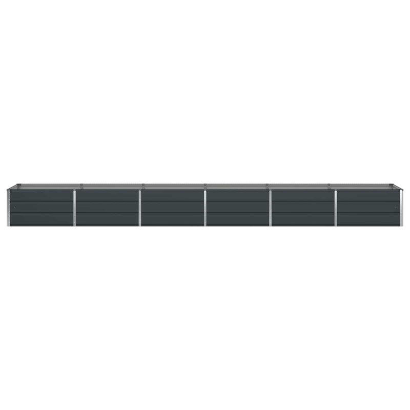 Planter Steel, 45cm H x 480cm W x 80cm D, Anthracite