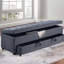 Repose-pieds contemporain avec rangement et repose-pieds bleu et gris 1pc-1645866064